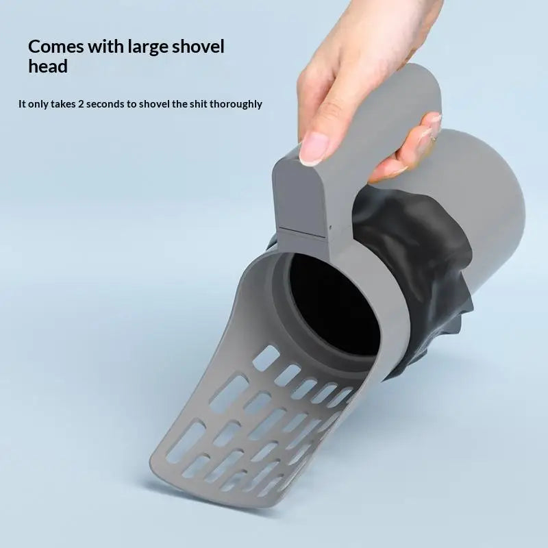 New Cat Litter Shovel Scoop with Refill Bag Pet Toilet Garbage Picker Self Cleaning Cat Supplies with Filter Clean Feature